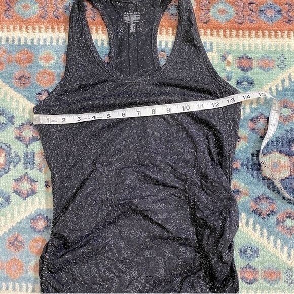 Athleta XS Seamless Stretch Tank Top‎ Black Sparkle Racerback - Picture 8 of 11